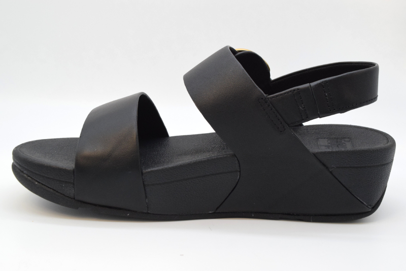 Fitflop Lulu Re Sin-Buckle Leather sandalo con regolazioni JE7 Black 090