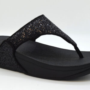 Fitflop Lulu Glitter Toe-Thongs X03 Black Glitter 339