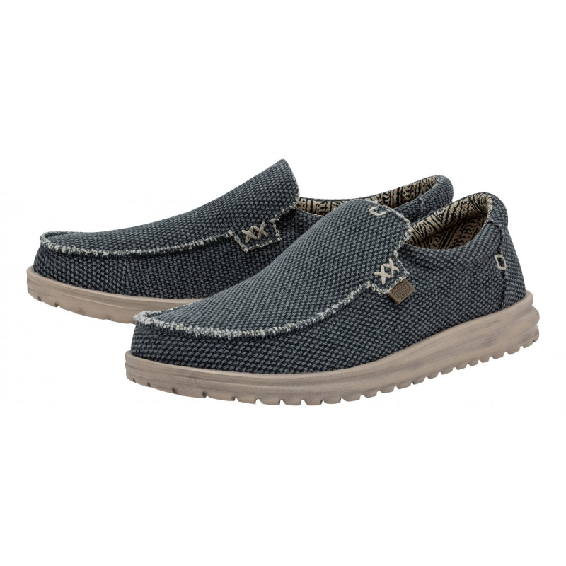Hey Dude Slip On  Tela MIKKA BRAIDED Deep Blue