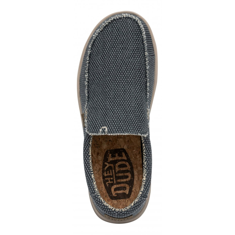 Hey Dude Slip On  Tela MIKKA BRAIDED Deep Blue