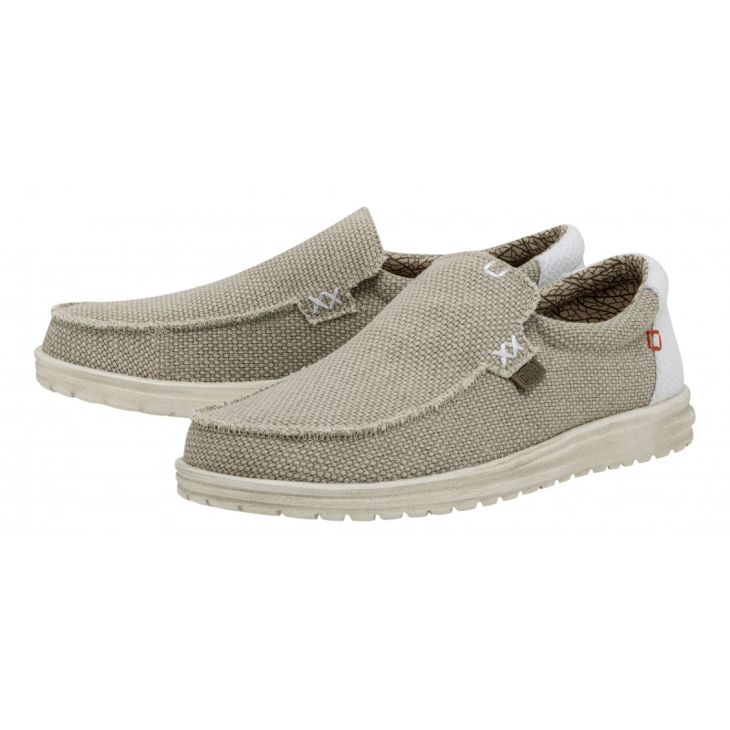 Hey Dude Slip On  Tela MIKKA BRAIDED Off White