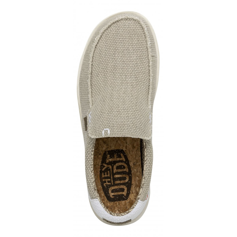Hey Dude Slip On  Tela MIKKA BRAIDED Off White