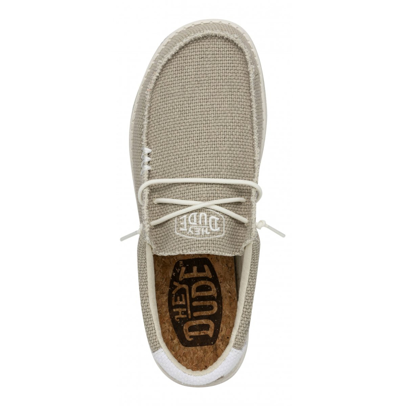 Hey Dude Stringata Due Buchi Tela WALLY BRAIDED Off White