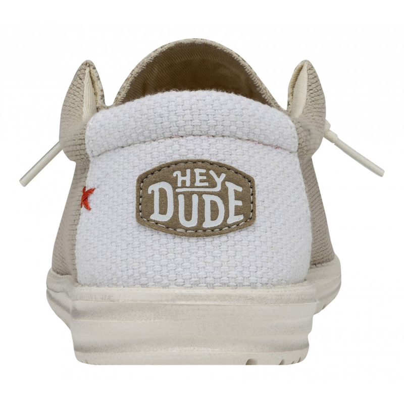 Hey Dude Stringata Due Buchi Tela WALLY BRAIDED Off White