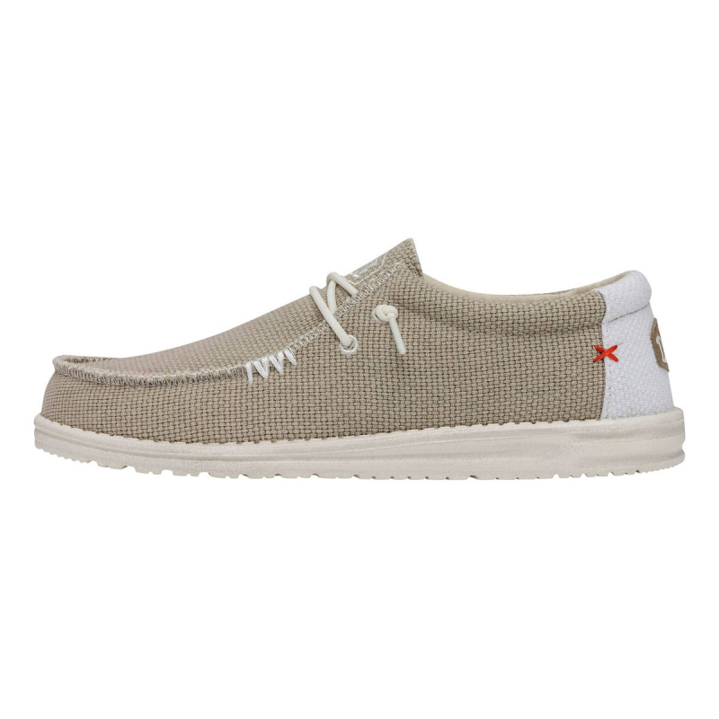 Hey Dude Stringata Due Buchi Tela WALLY BRAIDED Off White