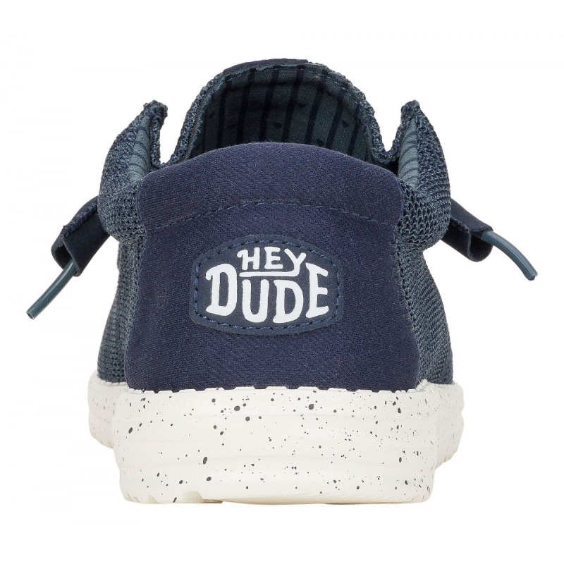 Hey Dude Stringata Con Due Buchi In Tela Elastica WALLY STRETCH SOX Navy