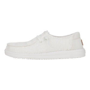 Hey Dude Scarpa Due Buchi Tela Pizzo WENDY CROCHET LACE White