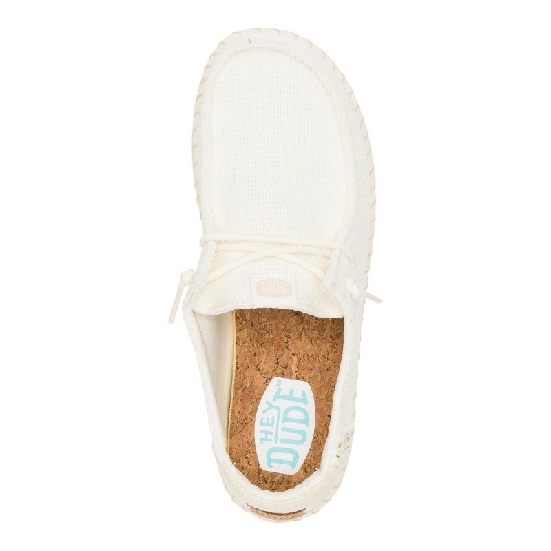 Hey Dude Scarpa Due Buchi Tela WENDY ESPADRILLE WOV White