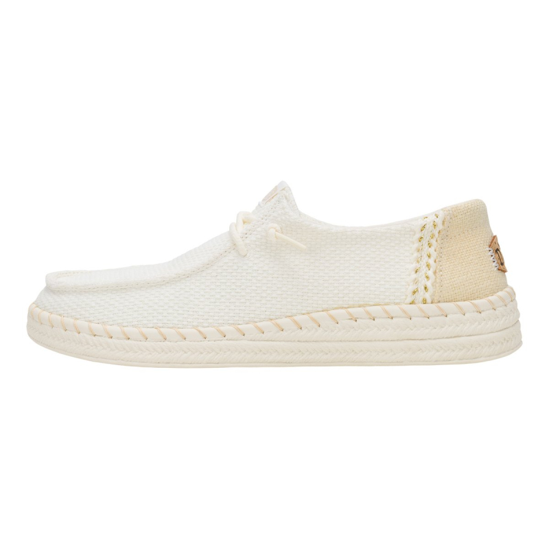 Hey Dude Scarpa Due Buchi Tela WENDY ESPADRILLE WOV White