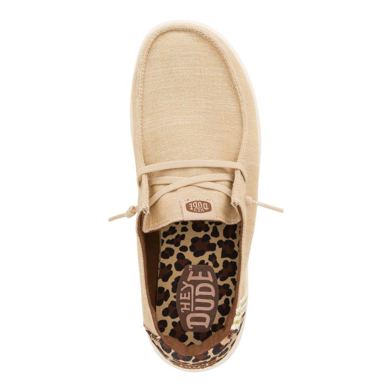 Hey Dude Scarpa Due Buchi Tela Animalie WENDY RISE ANIMAL Tan/multi