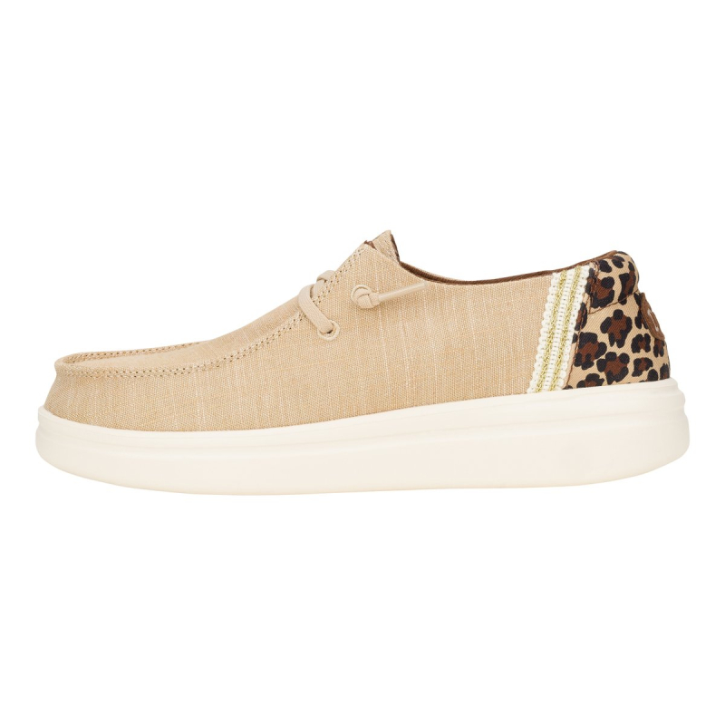 Hey Dude Scarpa Due Buchi Tela Animalie WENDY RISE ANIMAL Tan/multi