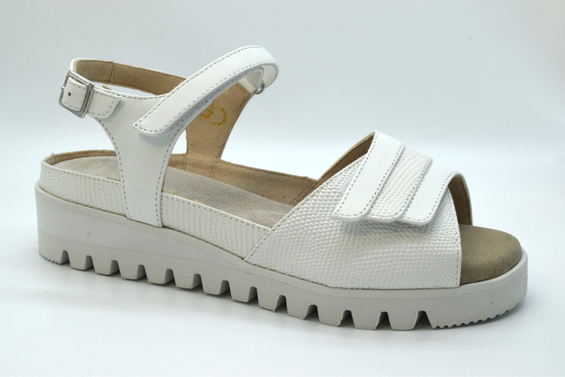 Tomasi Sandalo con regolazioni forma graz flex MELITA SABOT Nappa Bianco  Golia Soft Bianco