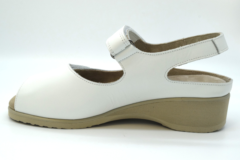 Tomasi Sandalo Besseller 2 Velcri Forma New Nina VALE SABOT Nappa Bianco