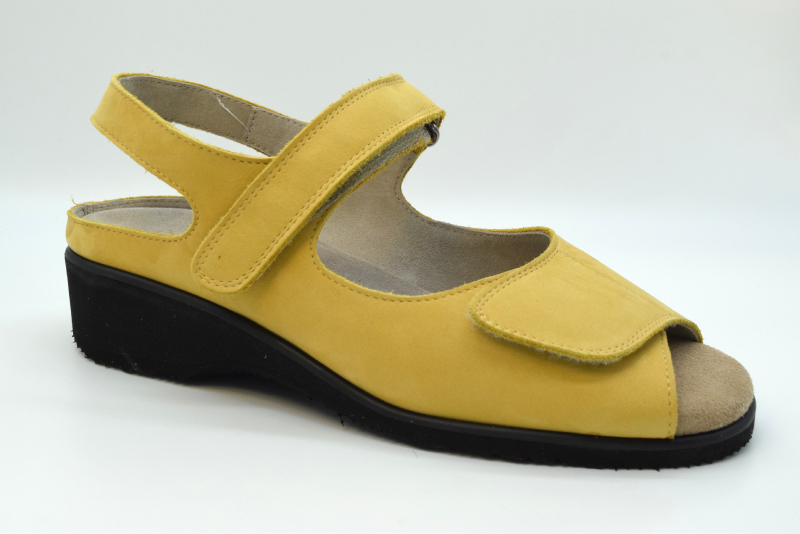 Tomasi Sandalo bestseller 2 velcri forma new nina VALE SABOT Nabuk Senape