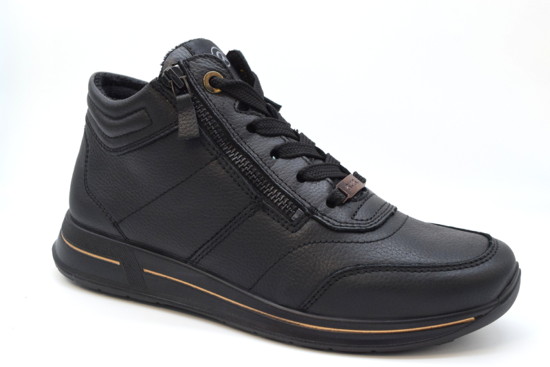 Ara Sneaker alta string.+zip-linea Osaka 2.0 12-24808 01 Black