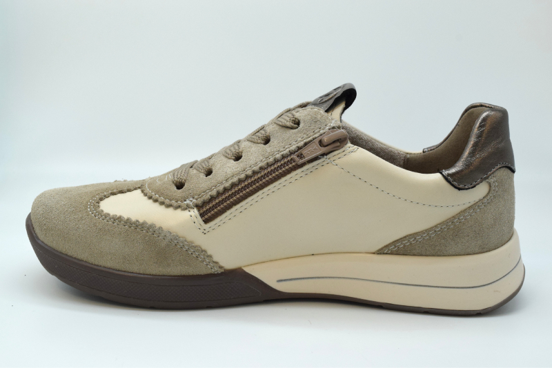 Ara Sneakers stringata + zip MONZA calzata H 12-50802 05 Cashmere/marmor