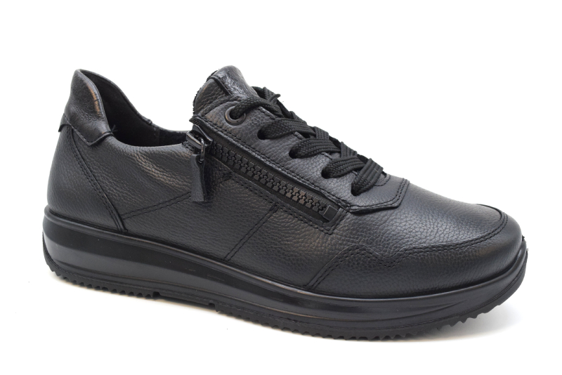 Ara Sneakers stringata + zip OSAKA calzata H 12-25541 01 Black
