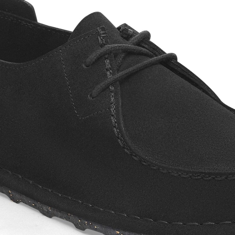 Birkenstock Mocassino Stringato Utti Lace S Suede Leather 1028740 Black