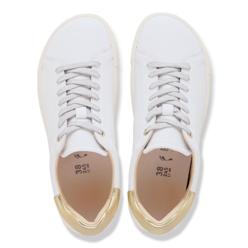 Birkenstock Sneaker Bend Low S Natural Leather 1030162 White/metallic Gold
