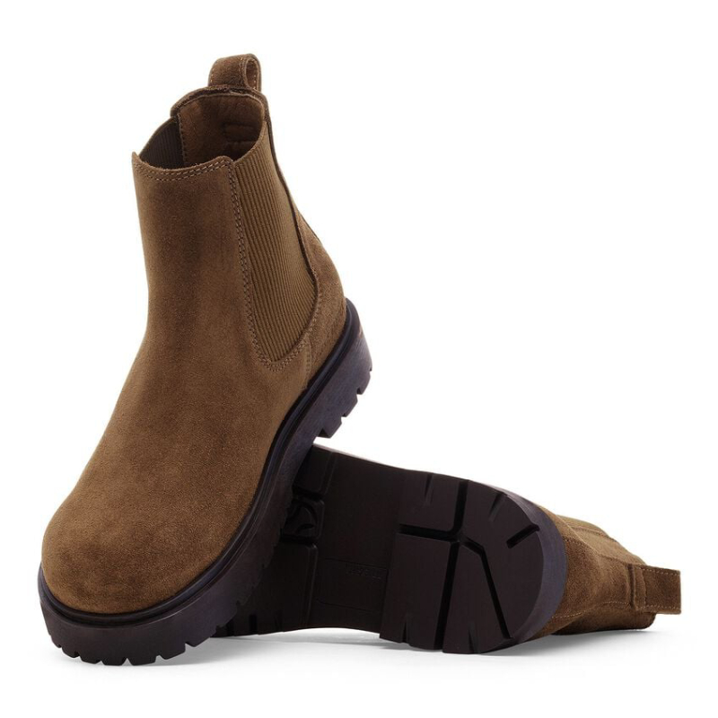 Birkenstock Beetles Highwood Slip On Mid S Suede Leather 1030632 Dark Tea