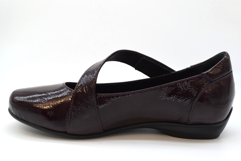 Marro Scarpa Ballerina Cinturino Assimmetrico 4019I Naplak Bordo
