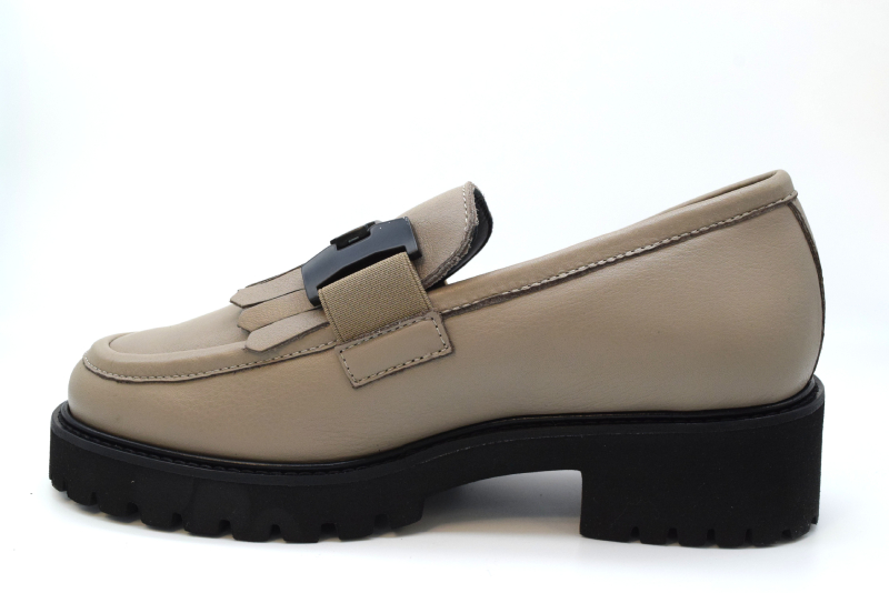 Marro Mocassino con fibbia fondo carro 4121 Vitello Malto