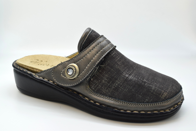 Cinzia Soft Sabot Estraibile Con Velcro Elasticizzato IM2977TA Piombo