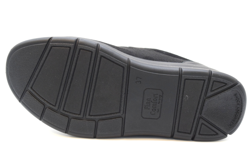 Finncomfort Scarpa Donna   Velcro 50669 Calzata K NEIVA Balena Stretch Buggy Schwarz