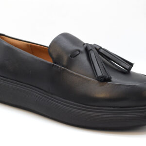 Fitflop IQ-Comff Tassel Leather Loafers All Blac E2X All Black 090