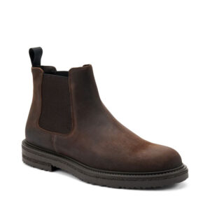 Frau Boot Beatles Uomo Nabuk Ingrassato Classico 74A4 Rustic Brown