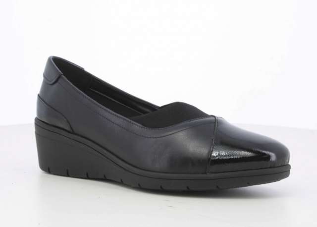 Melluso Mocassino Lavorato Con Elastici E Zeppa K91616Z Nero