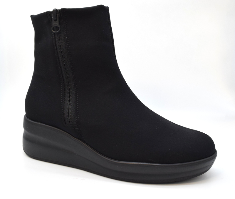 Melluso Stivaletto  zeppa 4 in goretex R25628Z Nicole Nero