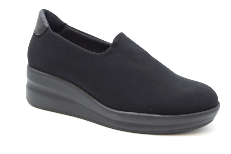 Melluso Slip on in goretex zeppa 5 R25659 Nicole Nero