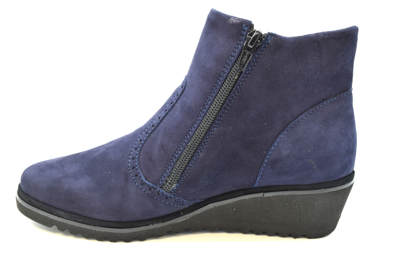 Ziviani Stivaletto Donna 2 Cerniere 1900 ZEPPA Camoscio Blu