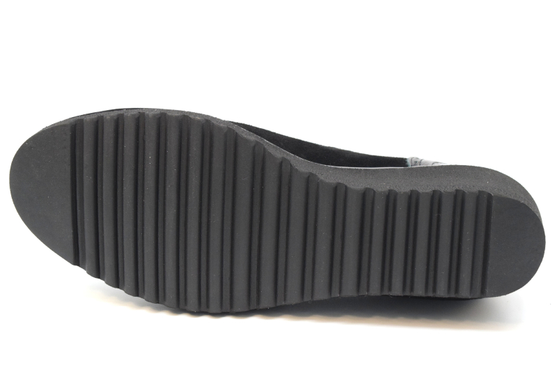 Ziviani Scarpa Slip On Frangia E Fiocco 1931 Camoscio Nero/vernice Nero