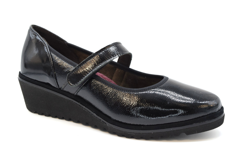 Ziviani Mari jane con cinturino assimettrico 1950 ZEPPA Vernice Nero