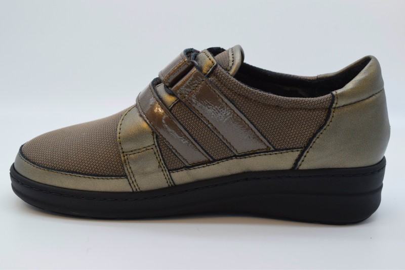 Cinzia Soft Scarpa Estraibile Con Due Velcri Elasticizzata IM54018M Taupe