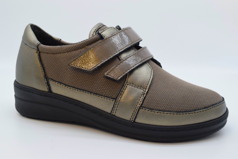 Cinzia Soft Scarpa Estraibile Con Due Velcri Elasticizzata IM54018M Taupe