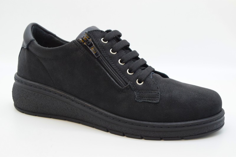 Cinzia Soft Sneakers Estraibile Con Stringa, Cerniera E Zeppa IMB15511273 Nero