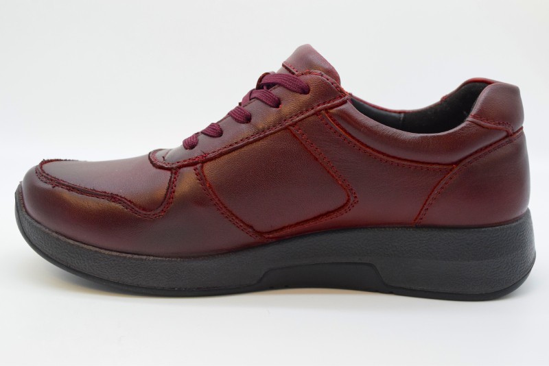Comfort Sneaker Stringata Con Cerniera 5188-1 Pelle Medoc