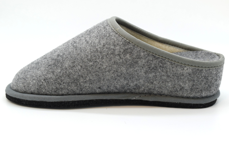 Lowenweiss Pantofola in lana zeppa 4 aperta dietro DIVA -7100 FL Grigio