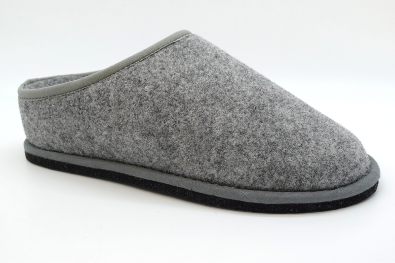 Lowenweiss Pantofola in lana zeppa 4 aperta dietro DIVA -7100 FL Grigio