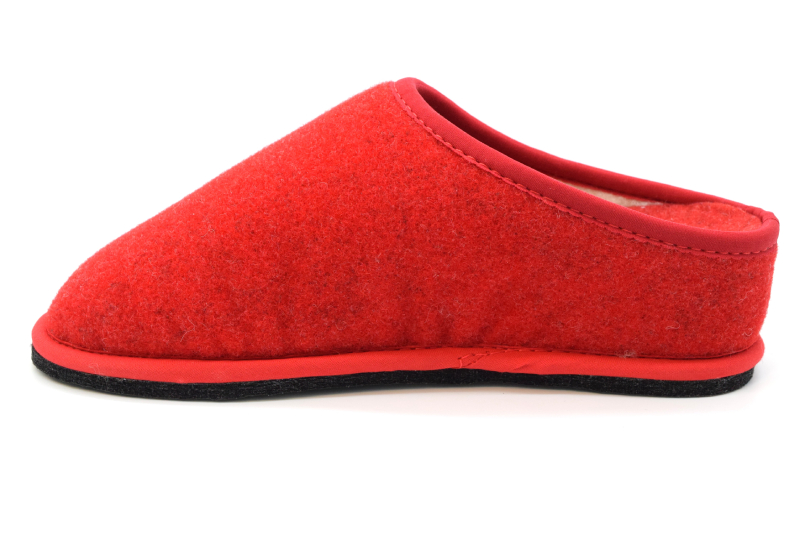 Lowenweiss Pantofola in lana zeppa 4 aperta dietro DIVA -7100 FL Rosso