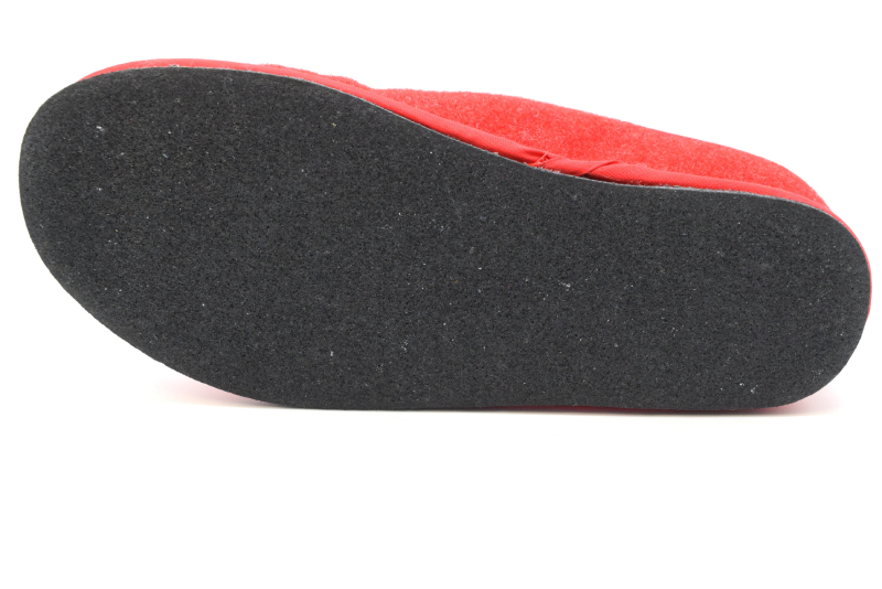 Lowenweiss Pantofola in lana zeppa 4 aperta dietro DIVA -7100 FL Rosso
