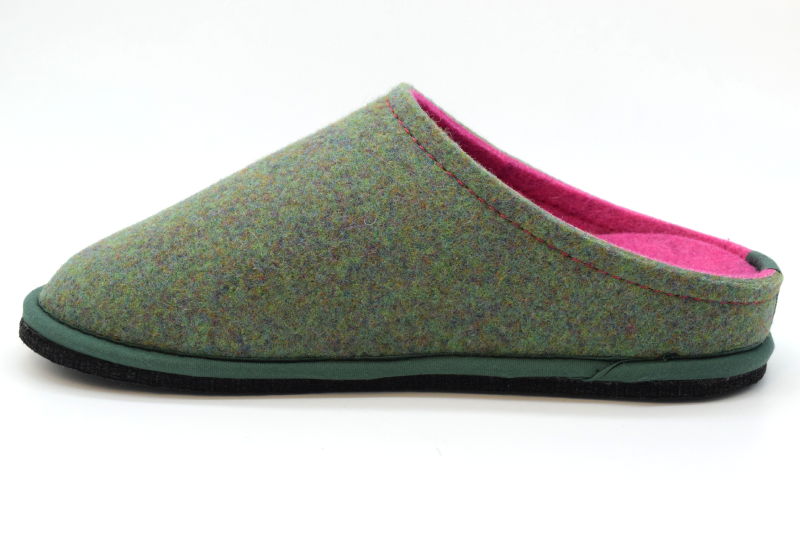 Lowenweiss Pantofola in lana aperta dietro EASY-6800 MC Felce Fuxia
