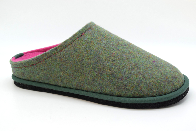 Lowenweiss Pantofola in lana aperta dietro EASY-6800 MC Felce Fuxia