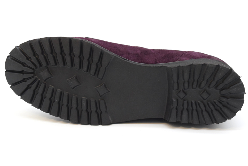 Tomasi Scarpa slip on con frangia e nappine calzata 9 ROSA Camoscio Prugna