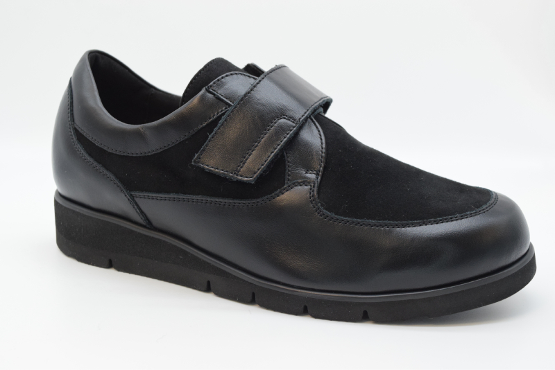 Tomasi Scarpa Velcro Con Calzata Ortho 10 TAMARA I Vitello Nero Camoscio Nero