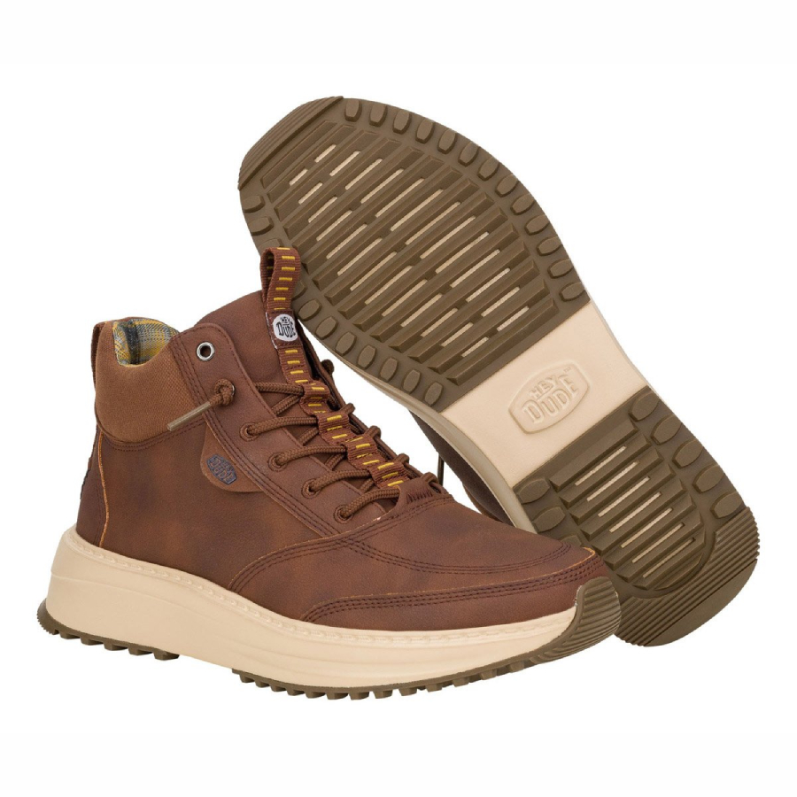 Hey Dude Polacchino Slip-ins In Pelle E Camoscio TAHOE CLASSIC MIX Brown