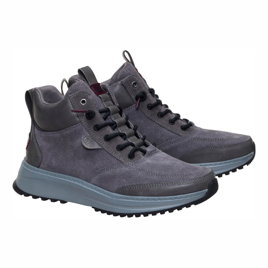 Hey Dude Polacchino Slip-ins In Pelle E Camoscio TAHOE CLASSIC MIX Granite Grey